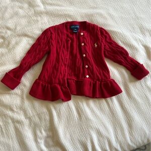 Polo Ralph Lauren red cardigan 18mon
